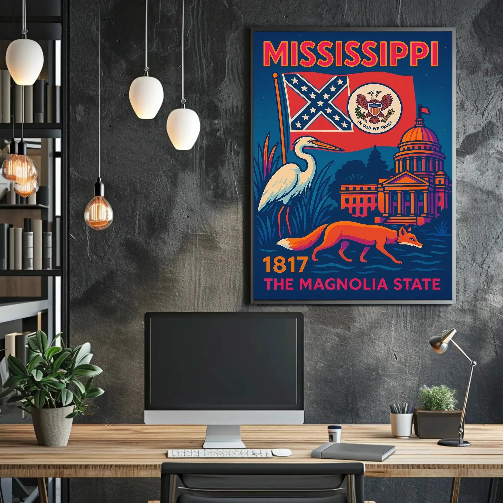 Mississippi Heritage: Vibrant Vintage Cultural or Heritage Poster PosterGoat