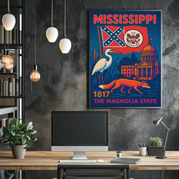 Mississippi Heritage: Vibrant Vintage Cultural or Heritage Poster PosterGoat