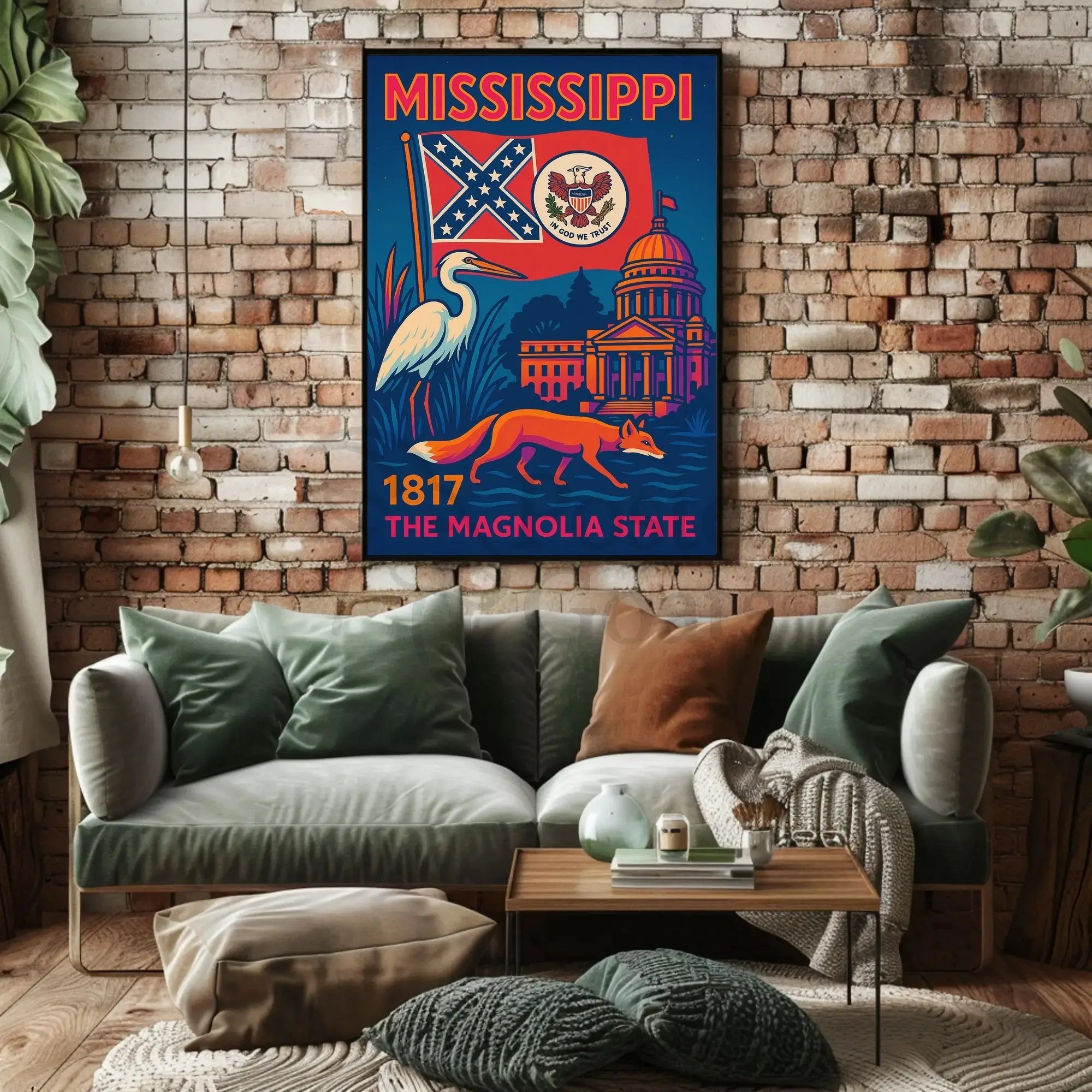 Mississippi Heritage: Vibrant Vintage Cultural or Heritage Poster PosterGoat