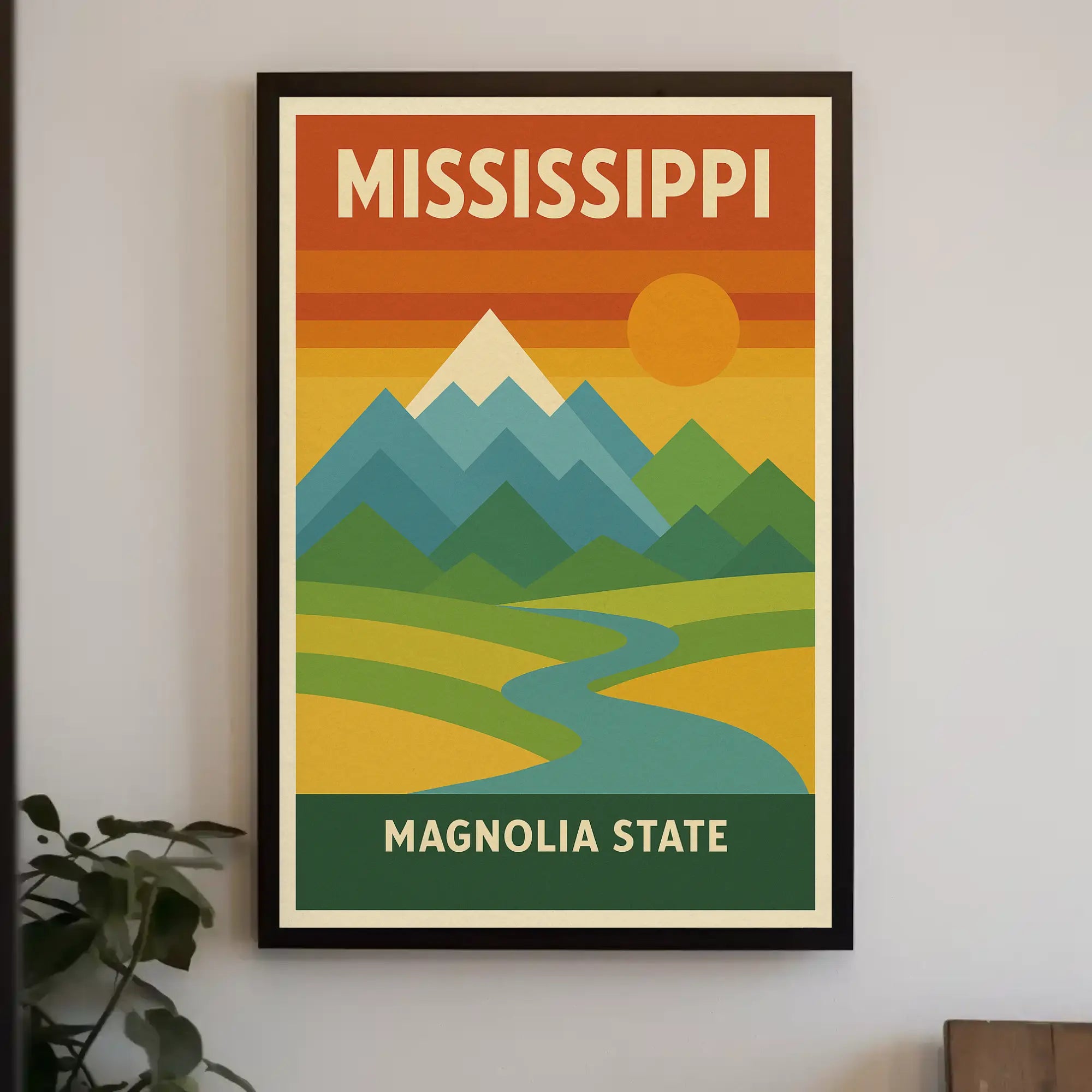 Mississippi Magnolia State Vintage Travel Poster PosterGoat