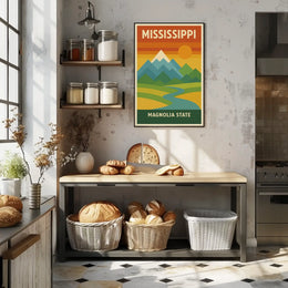 Mississippi Magnolia State Vintage Travel Poster PosterGoat