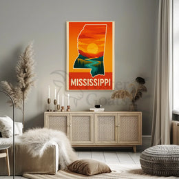 Mississippi Scenic Adventure Vintage Travel Poster PosterGoat