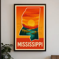 Mississippi Scenic Adventure Vintage Travel Poster PosterGoat