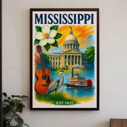 Mississippi's Vibrant Culture and Heritage Celebrated Poster PosterGoat