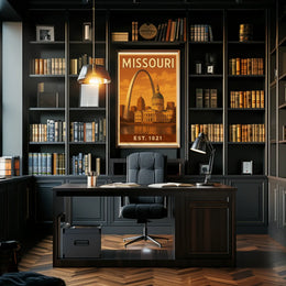 Missouri Gateway Arch Retro Travel Poster PosterGoat