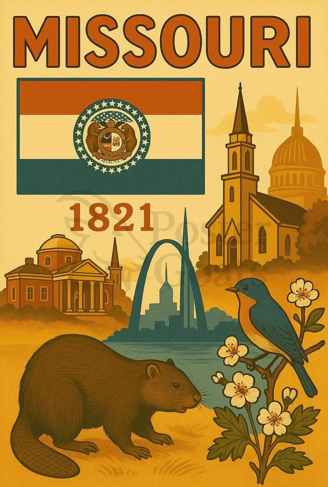 Missouri Heritage: Vintage Travel Poster PosterGoat