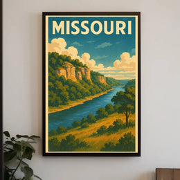 Missouri Scenic Travel Vintage Style Poster PosterGoat