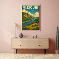 Missouri Scenic Travel Vintage Style Poster PosterGoat