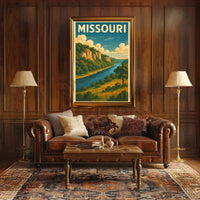 Missouri Scenic Travel Vintage Style Poster PosterGoat