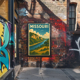 Missouri Scenic Travel Vintage Style Poster PosterGoat