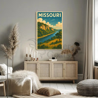 Missouri Scenic Travel Vintage Style Poster PosterGoat