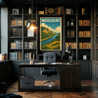 Missouri Scenic Travel Vintage Style Poster PosterGoat