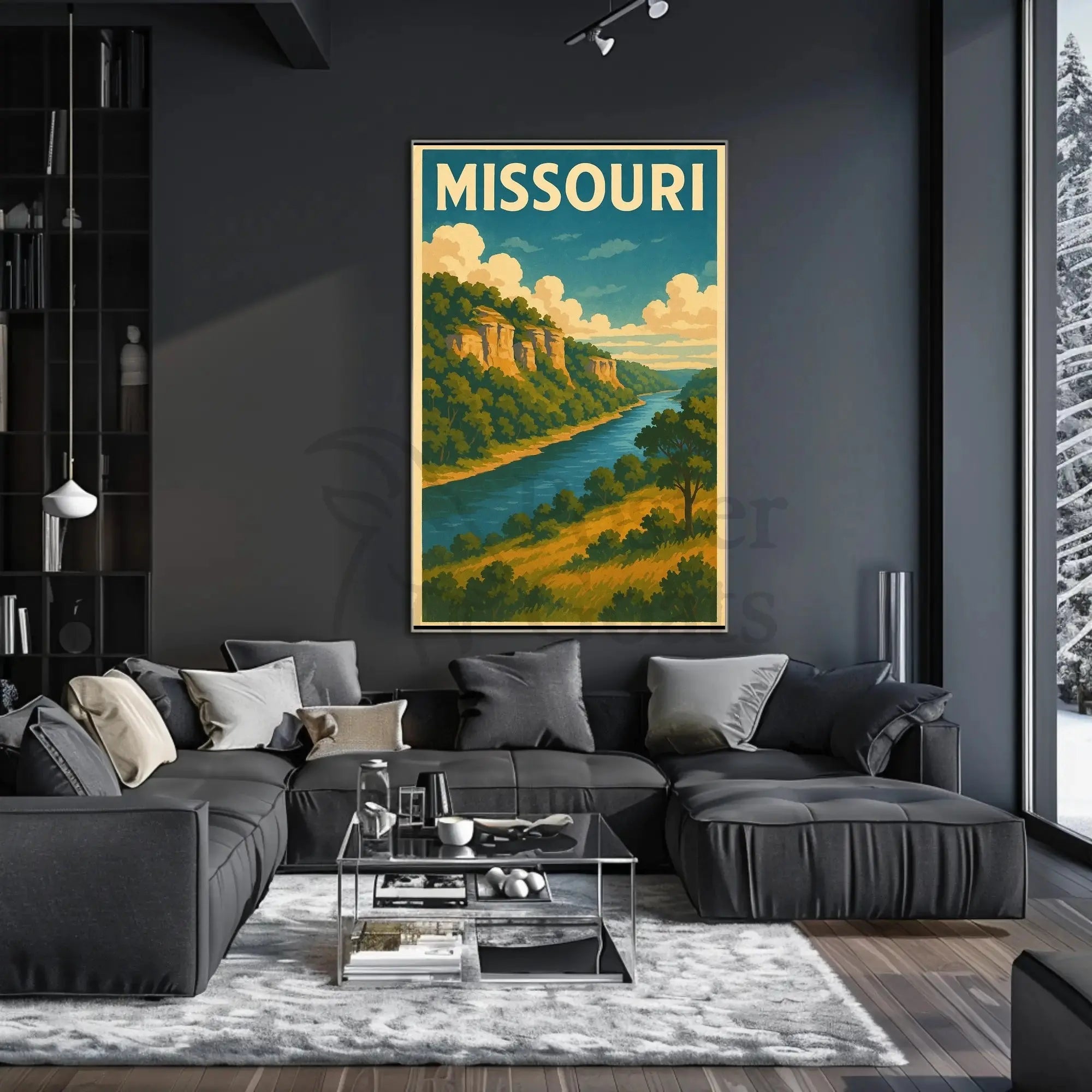 Missouri Scenic Travel Vintage Style Poster PosterGoat