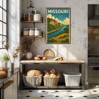 Missouri Scenic Travel Vintage Style Poster PosterGoat