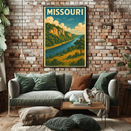 Missouri Scenic Travel Vintage Style Poster PosterGoat