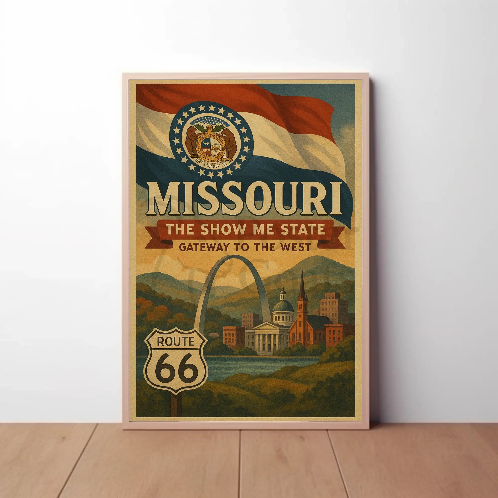 Missouri Vintage Travel Poster: Nostalgic Gateway To The West PosterGoat