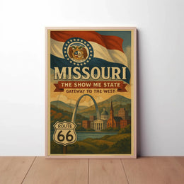 Missouri Vintage Travel Poster: Nostalgic Gateway To The West PosterGoat