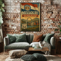 Missouri Vintage Travel Poster: Nostalgic Gateway To The West PosterGoat