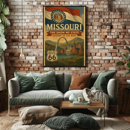 Missouri Vintage Travel Poster: Nostalgic Gateway To The West PosterGoat