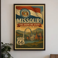 Missouri Vintage Travel Poster: Nostalgic Gateway To The West PosterGoat