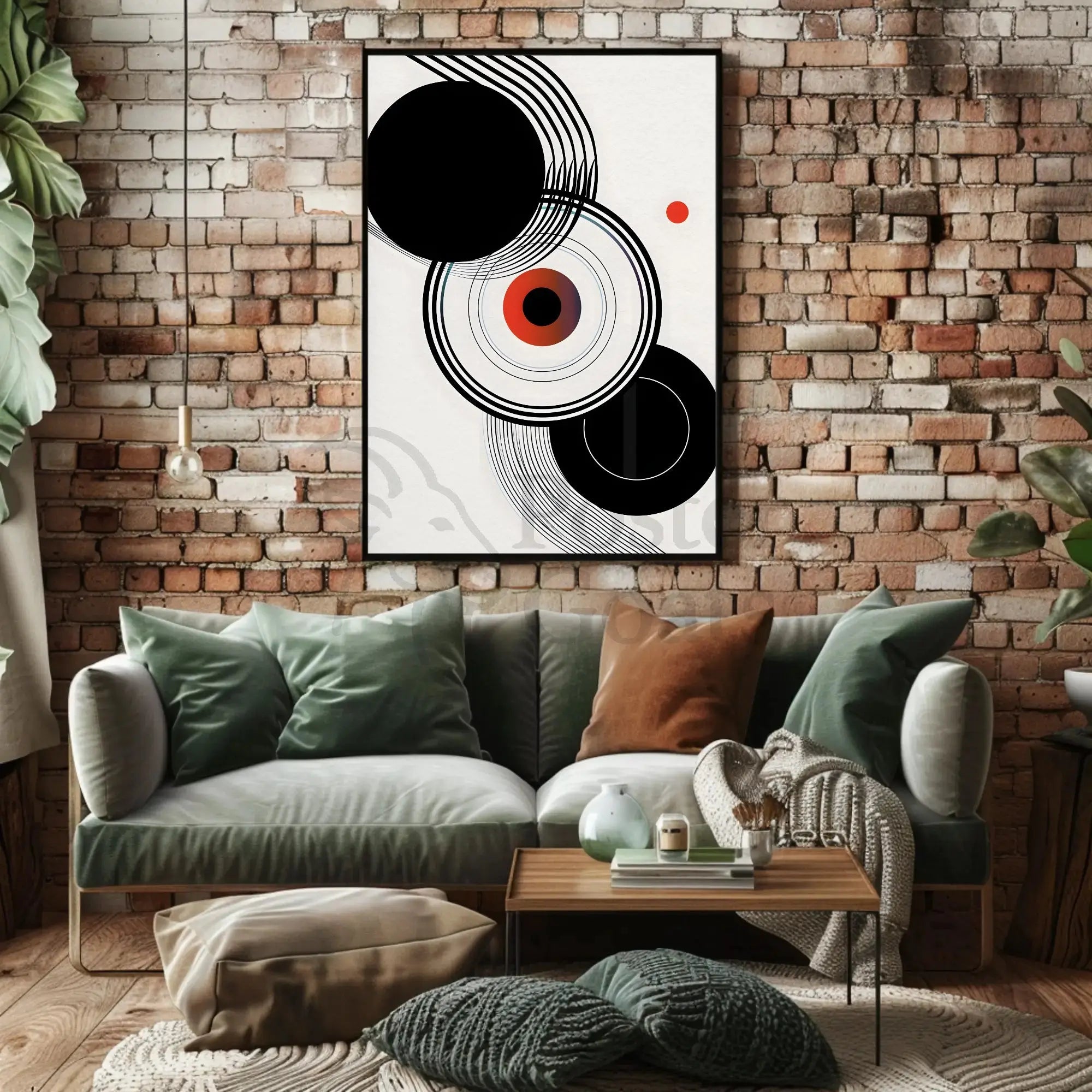 Modern Abstract Art Inspired by Bauhaus Movement Poster PosterGoat