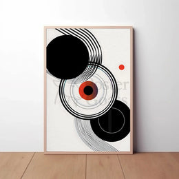 Modern Abstract Art Inspired by Bauhaus Movement Poster PosterGoat
