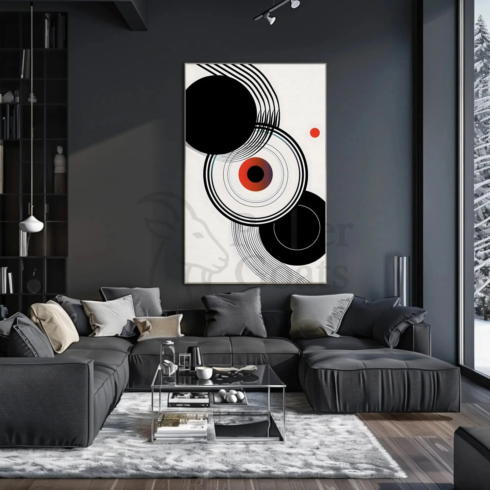 Modern Abstract Art Inspired by Bauhaus Movement Poster PosterGoat