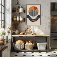 Modern Abstract Design with Circles and Lines Poster PosterGoat