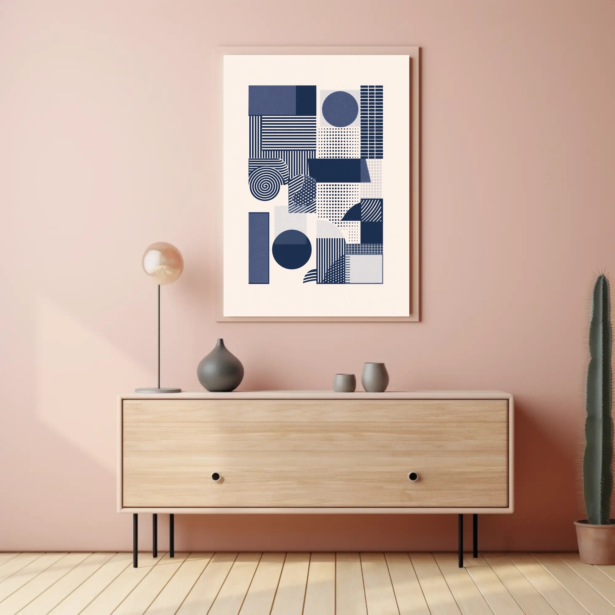 Modern Abstract Geometric Design in Artistic Poster PosterGoat