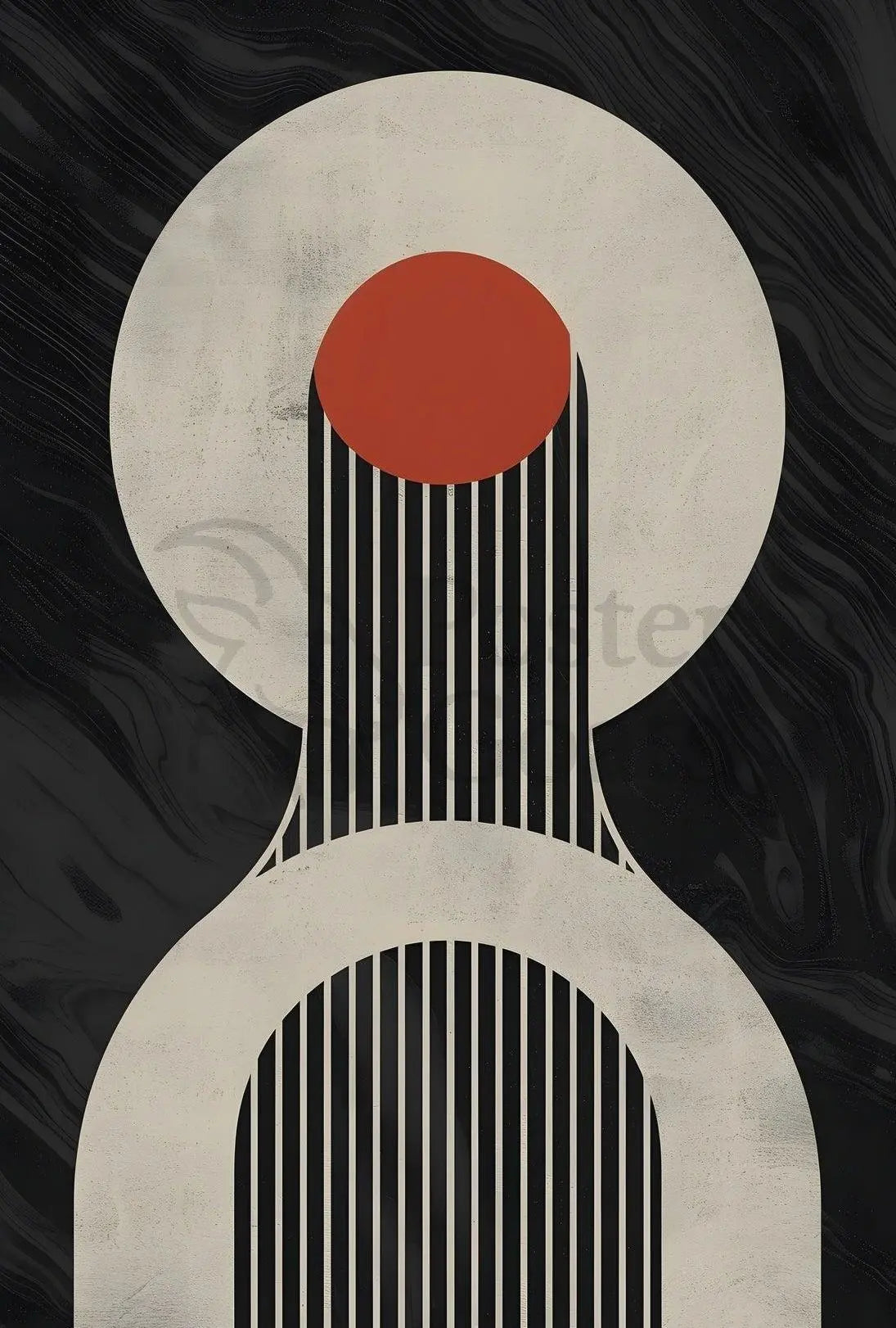 Modern Abstract Guitar-Themed Artistic Poster PosterGoat
