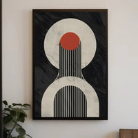 Modern Abstract Guitar-Themed Artistic Poster PosterGoat