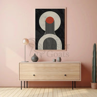 Modern Abstract Guitar-Themed Artistic Poster PosterGoat
