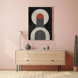 Modern Abstract Guitar-Themed Artistic Poster PosterGoat