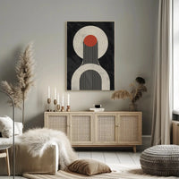 Modern Abstract Guitar-Themed Artistic Poster PosterGoat