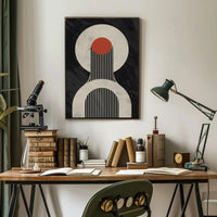 Modern Abstract Guitar-Themed Artistic Poster PosterGoat
