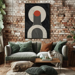 Modern Abstract Guitar-Themed Artistic Poster PosterGoat