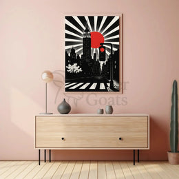 Modern Art Deco Urban Cityscape Poster PosterGoat