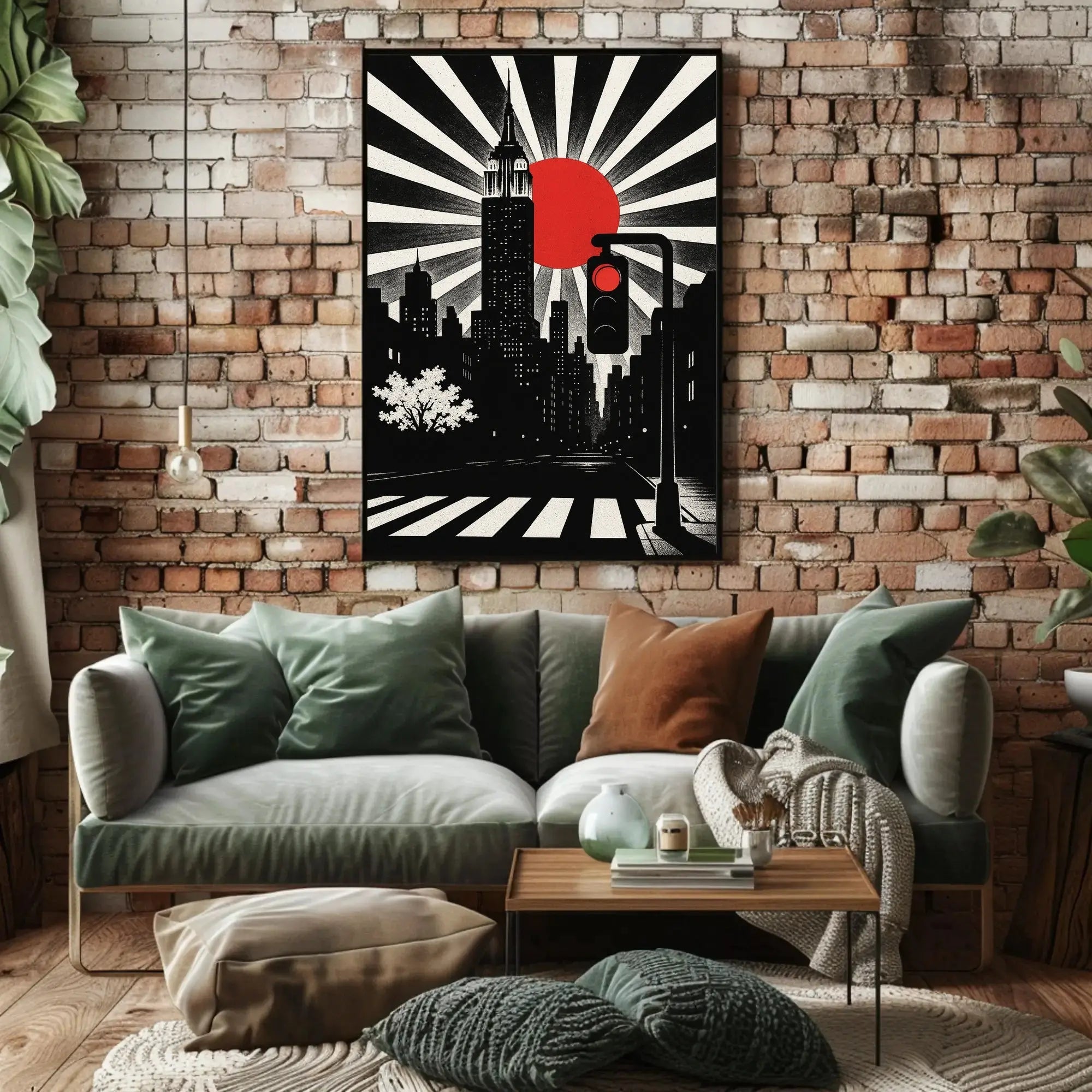 Modern Art Deco Urban Cityscape Poster PosterGoat
