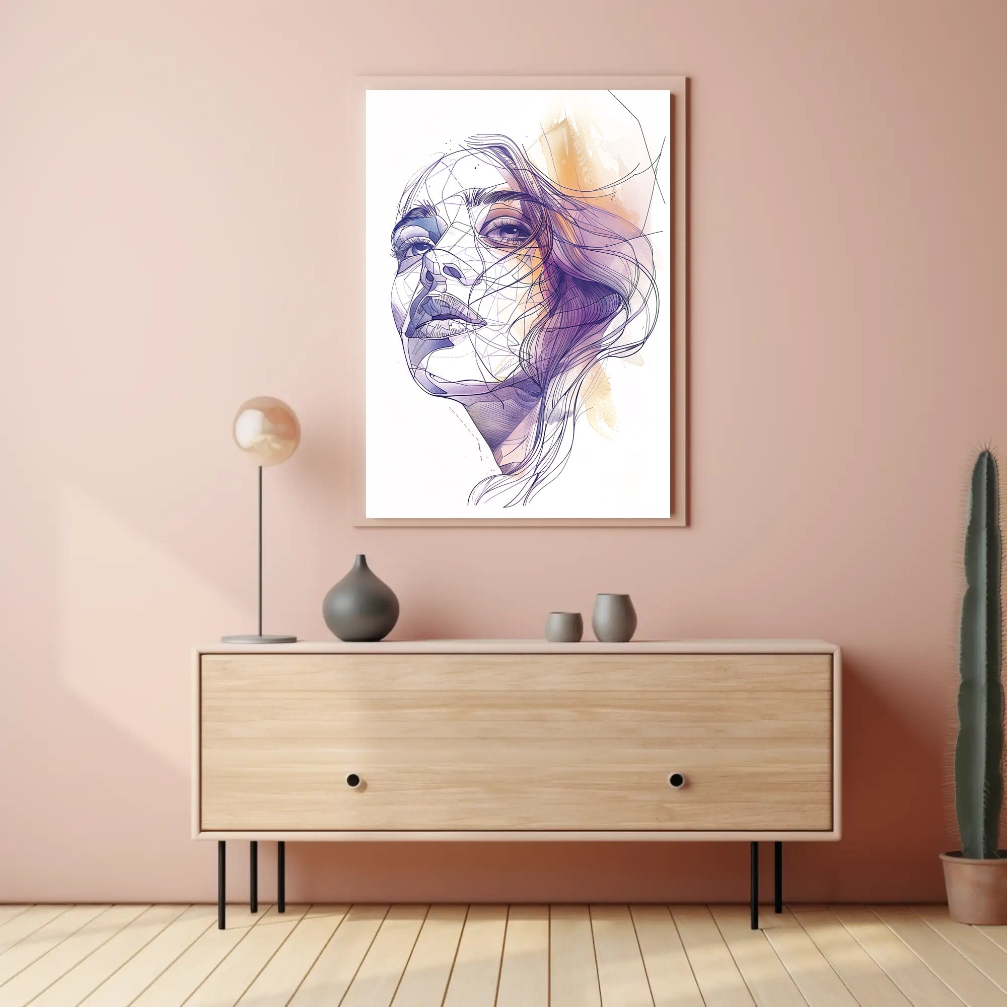 Modern Artistic Woman's Face Abstract or Artistic Poster PosterGoat