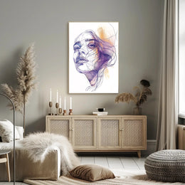 Modern Artistic Woman's Face Abstract or Artistic Poster PosterGoat