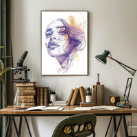 Modern Artistic Woman's Face Abstract or Artistic Poster PosterGoat