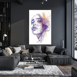 Modern Artistic Woman's Face Abstract or Artistic Poster PosterGoat