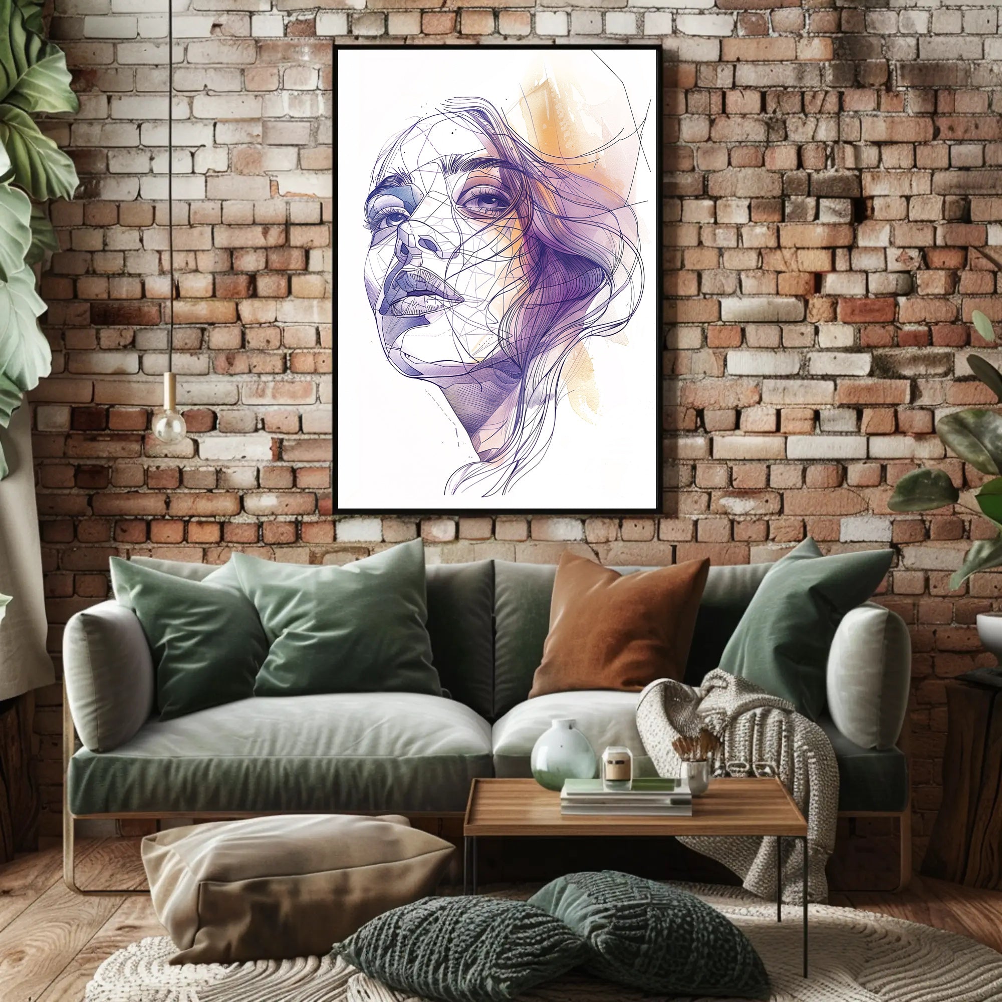 Modern Artistic Woman's Face Abstract or Artistic Poster PosterGoat