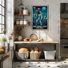 Modern Astronaut Social Media Satire Sci-Fi Poster PosterGoat