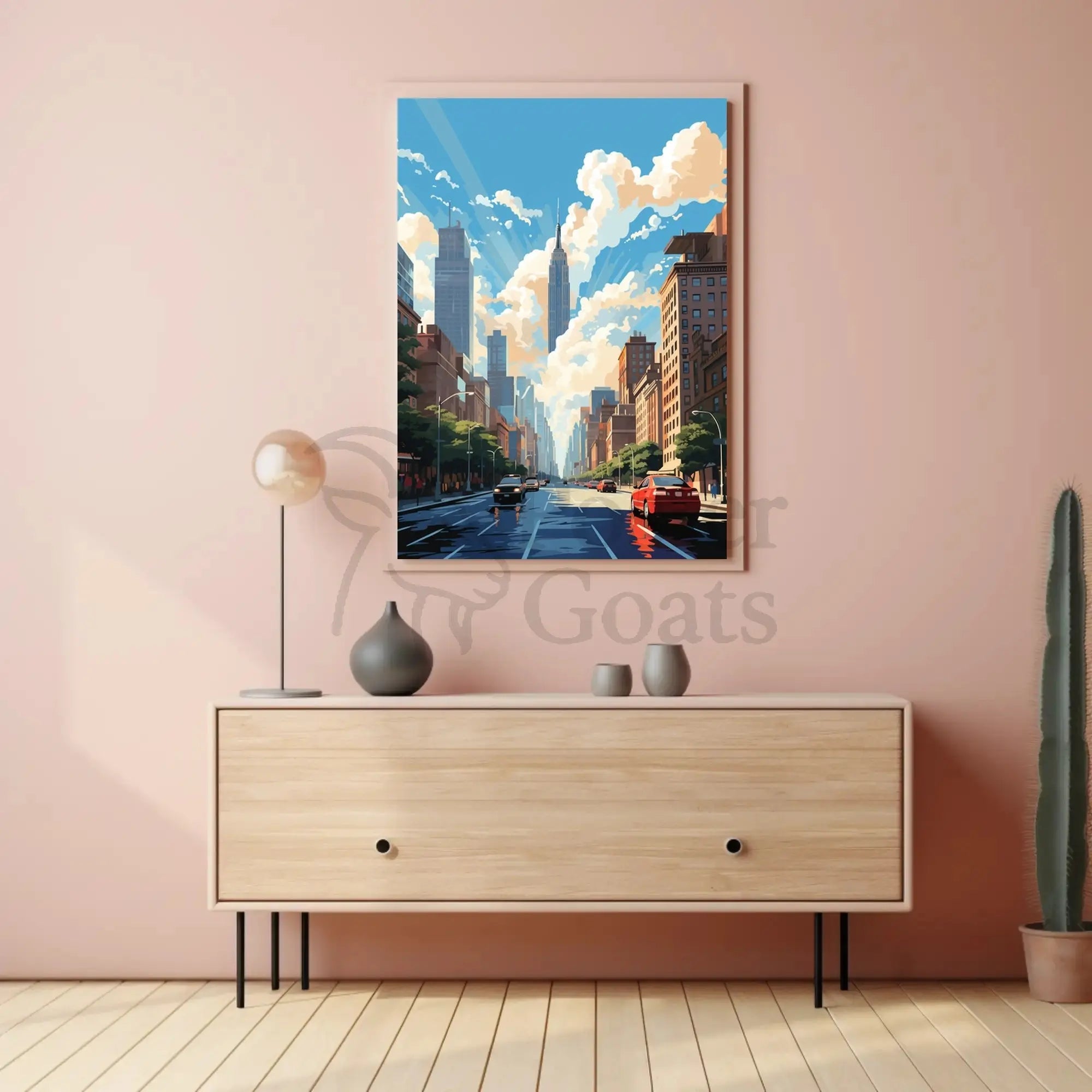 Modern Cityscape New York Vibes Travel Poster PosterGoat