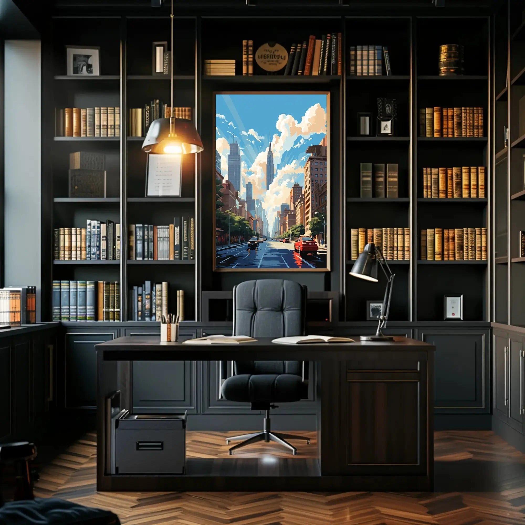 Modern Cityscape New York Vibes Travel Poster PosterGoat