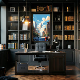 Modern Cityscape New York Vibes Travel Poster PosterGoat