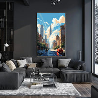 Modern Cityscape New York Vibes Travel Poster PosterGoat