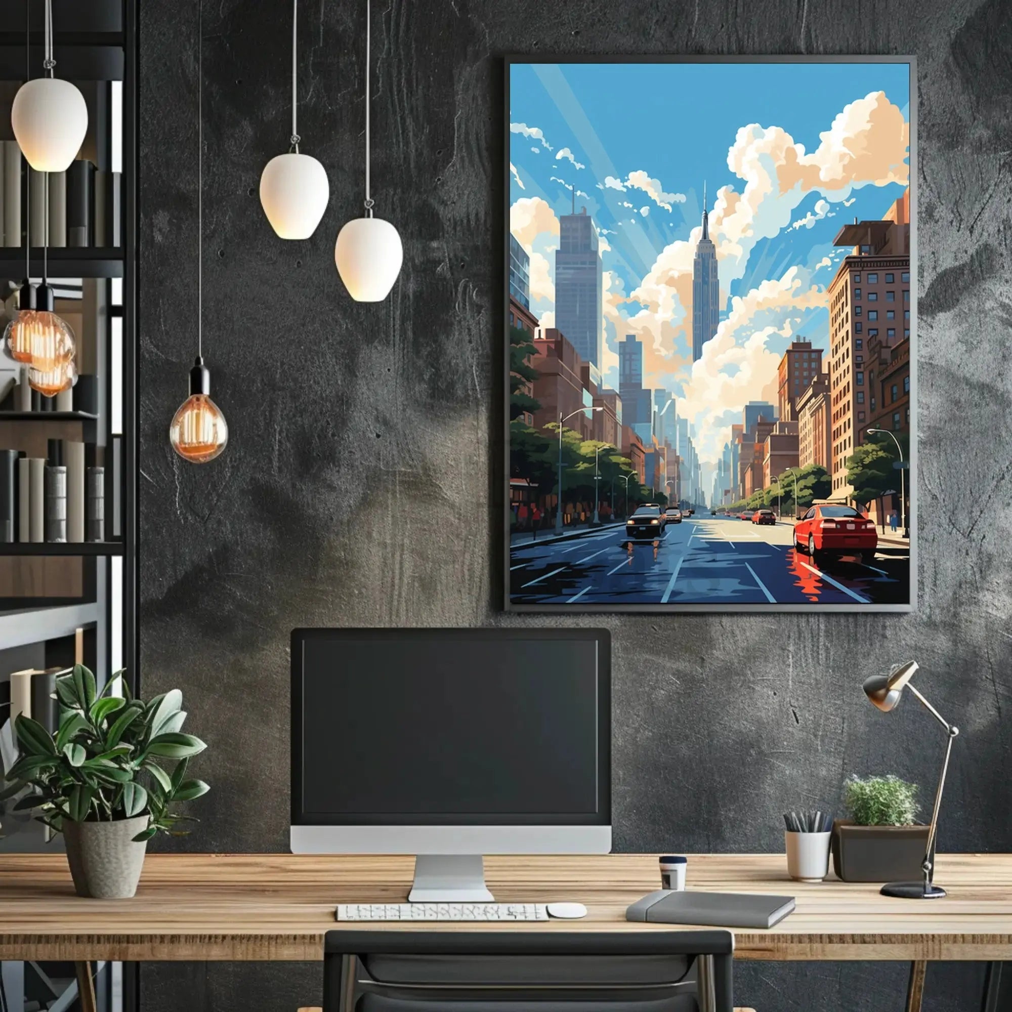 Modern Cityscape New York Vibes Travel Poster PosterGoat