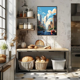 Modern Cityscape New York Vibes Travel Poster PosterGoat